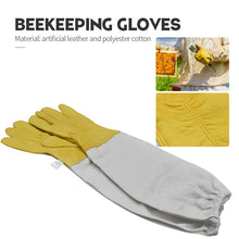 Load image into Gallery viewer, Beekeeping gloves Protective Sleeves Ventilated Professional sheepskin and canvas Anti Bee for Apiculture  beekeeping gloves
